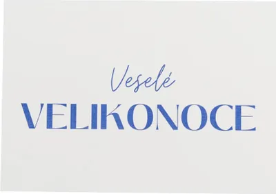 Obrázek produktu pro Přání Veselé Velikonoce bílé