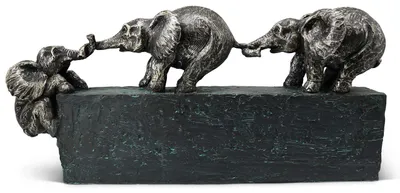 Olifanten-Skulptur „Familienbande“ 43 cm – zeitloses Dekogeschenk