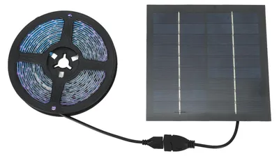 Obrázok produktu pre Solárne LED osvetlenie pre pestovanie rastlín 5 m, pásy na osvetlenie izbových rastlín so solárnym panelom