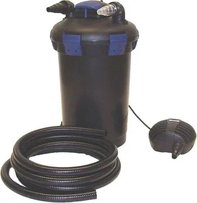 Produktbild von Druckfilter Set für Teiche bis 6 m³ - Komplettset mit UVC-Reiniger und Filterpumpe