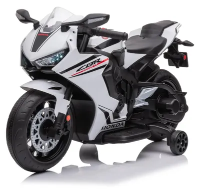 Produktbild von Honda CBR 1000RR Kinder Elektromotorrad 12V (2–5 Jahre) – Offiziell Lizenziert, mit Stützrädern, LED & Sound – Kinder Motorrad Elektrisch Weiß
