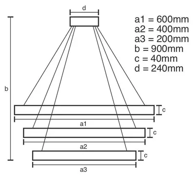 Imagen del producto de Lámpara colgante LED con mando a distancia, 85W - J4312/G