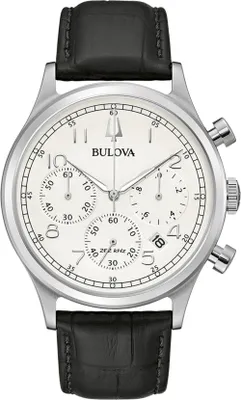 Produktbild von Bulova Classic96B354 Herrenuhr Chronograph 43mm 3ATM Edelstahl/Leder