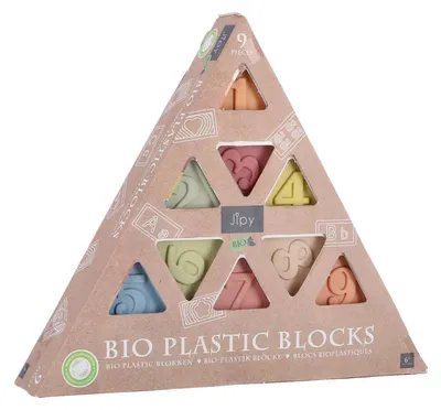 Produktbild von Jipy Bioplastik weiche Dreiecksbausteine - nachhaltiges Spielzeug Set