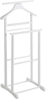 Immagine prodotto di Uniqoos® Portaabiti in legno massello – Appendiabiti da uomo, 47 x 36 x 102 cm, Bianco/Nero/Marrone/Naturale/Ciliegio