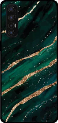 Produktbild von Smartphonica Telefon Fall geeignet für Oppo Find X2 Neo mit Marmor-Druck - TPU zurück Abdeckung Fall Marmor-Design - Grün Gold