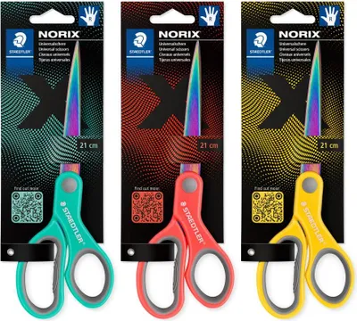 Produktbild von STAEDTLER Bastelschere NORIX spitz Länge: 210 mm zufällige Farbe (1 Stück)