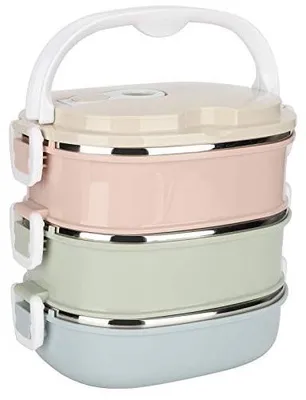 Immagine prodotto di Contenitore per il pranzo - Lunchbox portatile termico per studenti e lavoratori - 3 scomparti