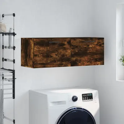 Produktbild von [Home] Wandschrank Räuchereiche 100x36,5x35 cm Holzwerkstoff , Neue Mode 2024 im häuslichen Leben