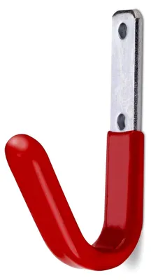 Produktbild von 4 Stück flache Universalhaken gummiert 83 x 35 mm Gerätehalter Montagehaken