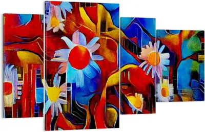 Produktbild von Bild auf Leinwand - Leinwandbild - Blume Abstraktion - 120x70cm - Wand Bild - Wanddeko - Wandbilder - Leinwanddruck - Bilder - Kunstdruck - Wanddekoration - Leinwand bilder - Wandkunst - DL120x70-3466
