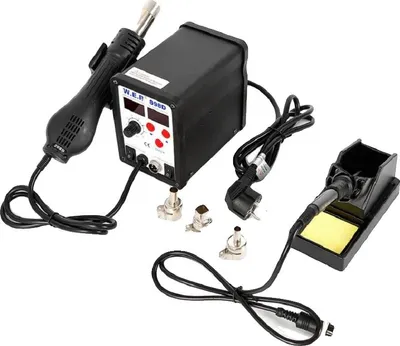 Obrázek produktu pro Pájecí stanice, kompatibilní s SMD, digitální regulace teploty, černá barva