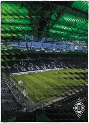 Produktbild von VfL Borussia Mönchengladbach Flanellfleecedecke „Stadion" ca. 150 x 200 cm