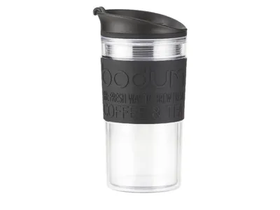 Produktbild von Bodum Travel Mug Doppelwandiger Kaffeebecher 0,35L für Reisen zu Hause Büro Schwarz