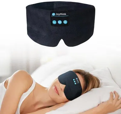 Produktbild von Kleiderbündchen mit Bluetooth und extrem dünnen Kopfhörern für Schlafende auf der Seite