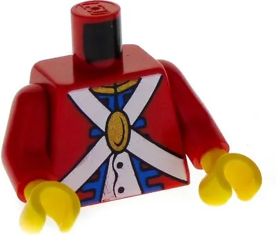Produktbild von 1x Lego Torso Minifigur Soldat Imperial Pirates 2 Offizier Uniform 973pb0527c01