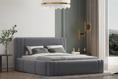 Produktbild von Polsterbett ROLI 120x200 mit Matratze, Bettkasten und Lattenrost. Farbe: Grau.