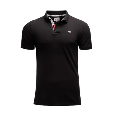 Produktbild von Tommy Jeans Herren Poloshirt TJM SOLID STRETCH DM0DM12219-BDS Schwarz