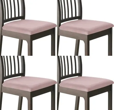 Produktbild von BESTCOVERS VELVET 2.0 Samt Stretch Plüsch Elasthan Sitzbezüge Universal (Puderrosa, 4 Stück)