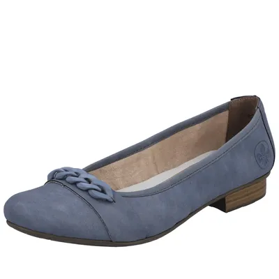 Produktbild von Rieker Damen Ballerina Slipper Leder 51990, Größe:36 EU, Farbe:Blau