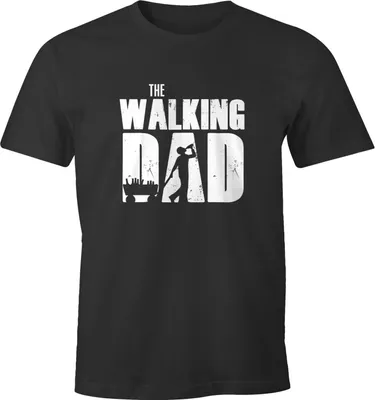Produktbild von Herren T-Shirt The Walking Dad Bier Vatertag Geschenk Fun-Shirt Moonworks® anthrazit XL