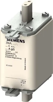 Produktbild von Siemens NH-Sicherung NH00 63A gG 500Vac/250Vdc, 1 Stück(e), 83 mm, 95 mm, 67 mm, 201,1 g, Griechenland