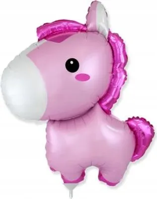 Immagine prodotto di palloncino in foil FX da 14" - cavallo (rosa)