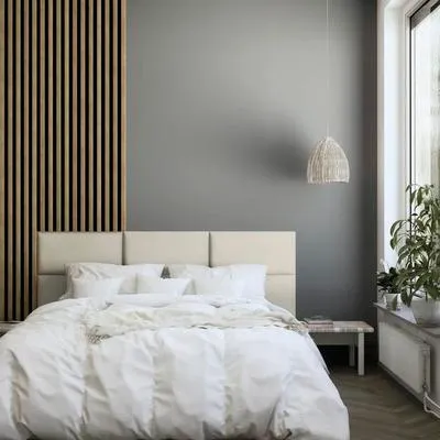 Immagine prodotto di STEGU Camera da letto Pannello imbottito Testiera Struttura Beige 60x30 cm