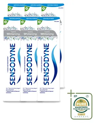 Productafbeelding van 6 x Sensodyne Gentle Whitening tandpasta - 75 ml - Voordeelverpakking - 6 stuks