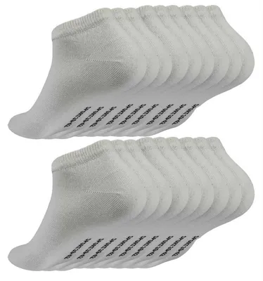 Produktbild von Sneaker Socken Herren Damen Socken Baumwolle, 18 Paar, Weiß 35-38