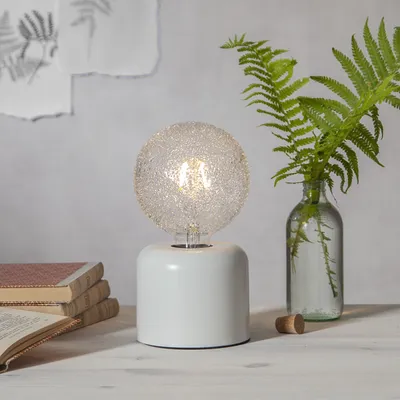 Zdjęcie produktu dla Lampa stołowa metalowa E27 GLANS biały