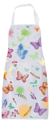 Vlinderschürze mit Taschen, wasserdicht, 72x68 cm, Unisex