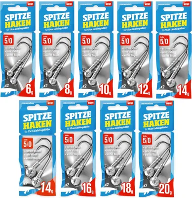 Produktbild von Lieblingsköder Spitze Haken 5/0 - 2 Jighaken, Gewicht:10g