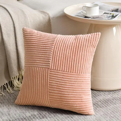 Zdjęcie produktu dla Poszewka na poduszkę, kolor łososiowy, 65x65 cm, materiał: kordsam, 1 sztuka