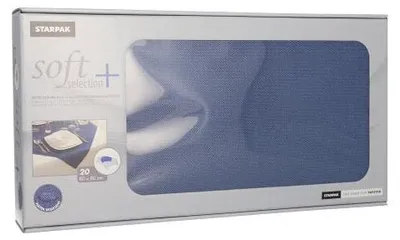 Produktbild von Papstar Mitteldecken, stoffähnlich, Vlies "soft selection plus" 80 cm x 80 cm dunkelblau, 5 x 20 Stück