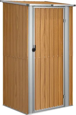Zdjęcie produktu dla vidaXL Szopa na narzędzia brązowa 118,5x97x209,5 cm stal ocynkowana