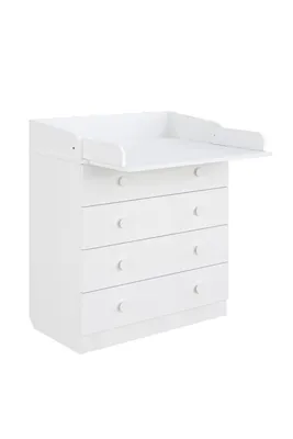 Produktbild von Shefa Kids Wickelkommode 800 Weiß - Hochwertige Kommode mit Wickelaufsatz für Babyzimmer