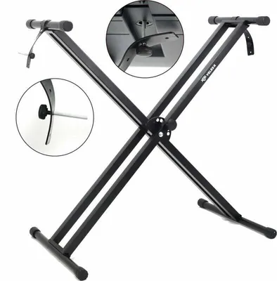 Obrázek produktu pro Veles-X Security Double X Keyboard Stand Skládací klávesový stojan Black