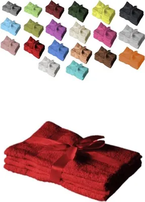 Produktbild von 12 x  Gästetuch 500 g/m²  30 x 50 cm Rot