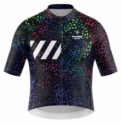 Produktbild von VeloNuts Herren Kurzarm Radtrikot, Biolume Garden, Neon Seed Burst, XS