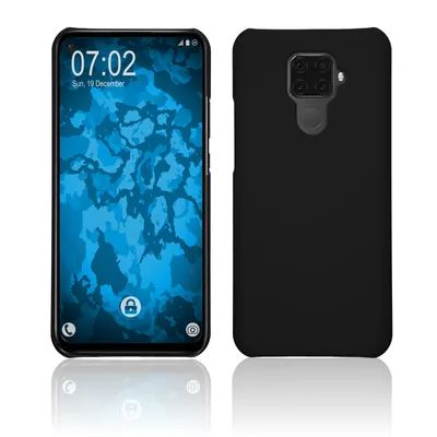 Produktbild von PhoneNatic Case kompatibel mit Huawei Mate 30 Lite - Hülle schwarz gummiert Hard-case Cover