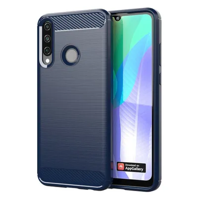 Image de Coque Carbon Shield TPU pour Huawei Y6P - Bleu KP9470