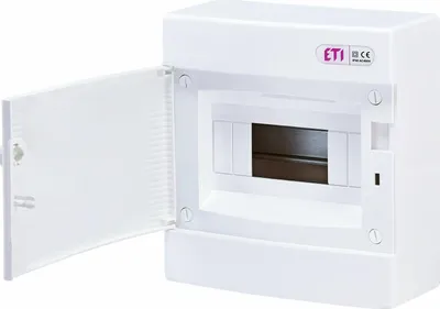 Obrázok produktu pre Rozvodná skriňa nástenná IP40 E2 jednoradová 235 x 215 x 105 mm 8 modulov biela