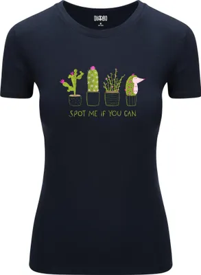 Produktbild von Diarbo Damen T-Shirt mit Tierliebhaber Druck Kaktus-Igel Dunkelblau Gr.L