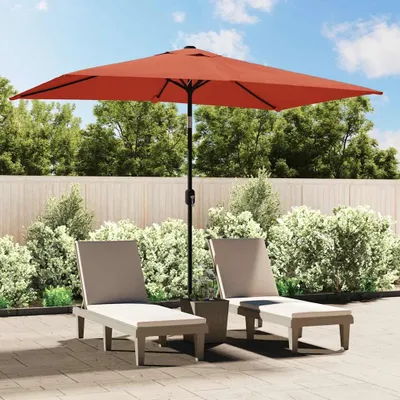 Immagine prodotto di vidaXL Ombrellone con asta in metallo 300x200 cm terracotta
