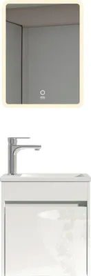 Image de HOME DELUXE Ensemble complet de meubles de salle de bain BORKUM – Blanc, MDF (48 x 25,5 x 45 cm) | Ensemble élégant pour petites salles de bain