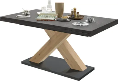 Produktbild von Esstisch ausziehbar Elene 160x90x76 Asteiche/Graphit 13980-160