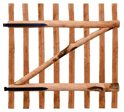 Obrázok produktu pre vidaXL Plotová brána s jedným krídlom Impregnované drevo lieskových orechov 100 × 100 cm