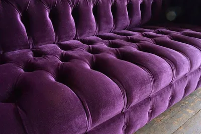 Zdjęcie produktu dla Cheserfield aksamitna sofa 3-osobowa designerska sofa kanapa tkanina tapicerka fioletowy