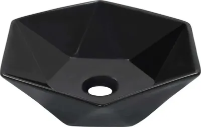 Produktbild von Waschbecken 41 x 36,5 x 12 cm Keramik Schwarz